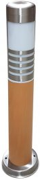 Ellysen Stilren, Markstolpe Rostfri Light Wood E27 230V utelampa trä