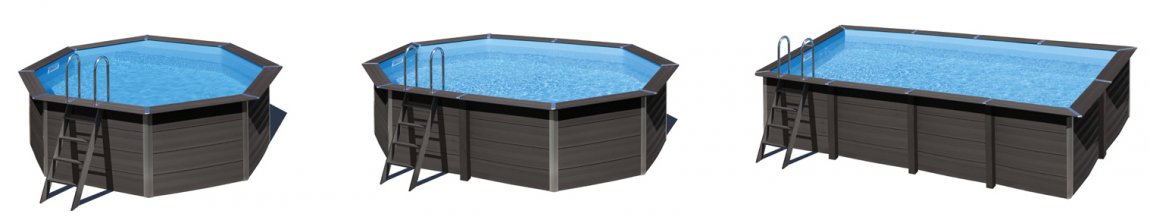 Rio Kompositpool Rund Oval Rektangulär - Oktagon eller Fyrkantig